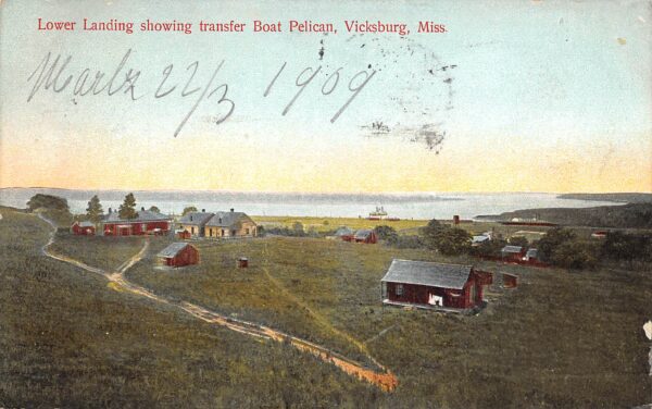 Vicksburg Mississippi Lower Landing showing Transfer Boat Pelican, PC U23590