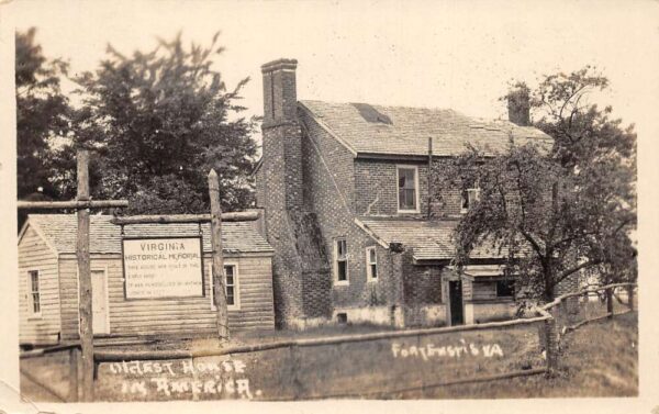 Fort Eustis Virginia Matthew Jones House Real Photo Vintage Postcard AA102248