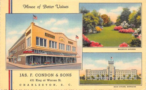 Charleston South Carolina Jas. F. Condon and Sons Store Postcard AA102259