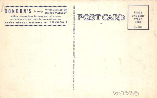 Charleston South Carolina Jas. F. Condon and Sons Store Postcard AA102259 - Image 2