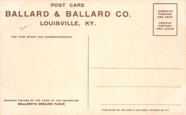 Louisville Kentucky Ballard and Ballard Flour Mill Vintage Postcard AA102270 - Image 2