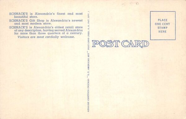 Alexandria Louisiana Schnack Jewelry Store Interior Vintage Postcard AA102273 - Image 2