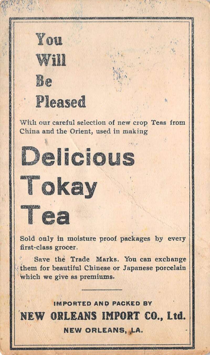 New Orleans Louisiana Tokay Tea Ad Geisha Girls Vintage Non PC Back AA102274 - Image 2