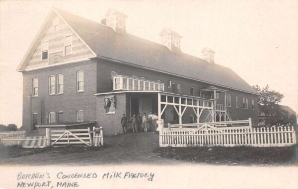 Newport Maine Borden's Condensed Milk Factory Real Photo Postcard AA102276