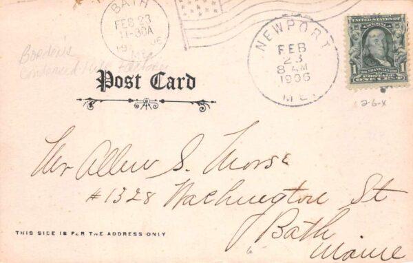 Newport Maine Borden's Condensed Milk Factory Real Photo Postcard AA102276 - Image 2