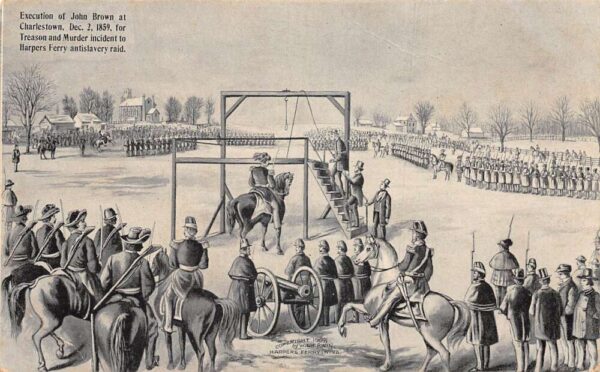 Charles Town West Virginia Execution of John Brown Vintage Postcard AA102316