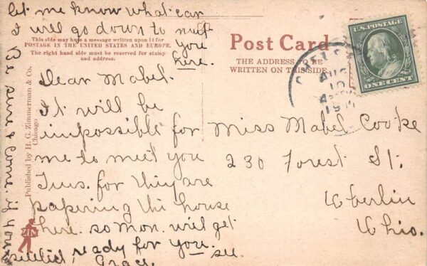 Chelsea Michigan Savings Bank Vintage Postcard AA102319 - Image 2