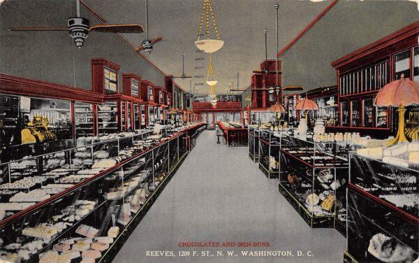 Washington D.C. Chocolates & Bon Bons Store, Color Lithograph, PC U23691