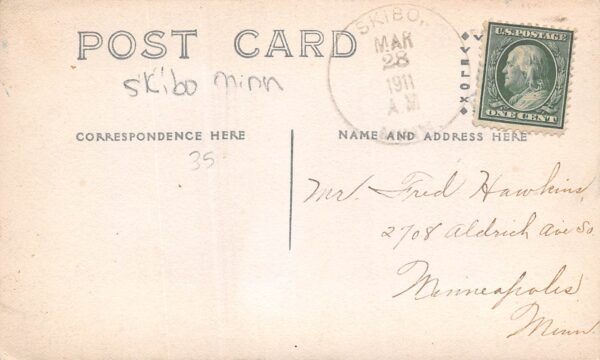 Skibo Minnesota Wreck On Skibo Main Line, Real Photo, Vintage Postcard U23697 - Image 2