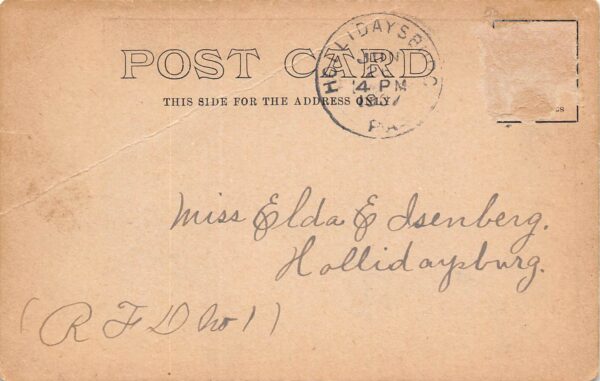Hollidaysburg Pennsylvania Pastime Theatre, Undivided Back, Vintage PC U23704 - Image 2