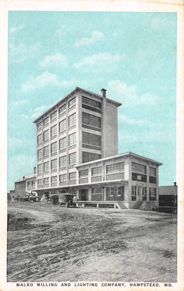 Hampstead Maryland Malko Milling and Lighting Co Vintage Postcard AA102424