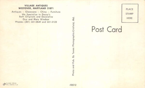 Westover Maryland Village Antiques Store Interior Vintage Postcard AA102465 - Image 2