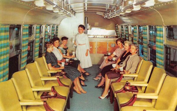 Buffalo New York Frontier Queen Party Bus Interior Postcard AA102478