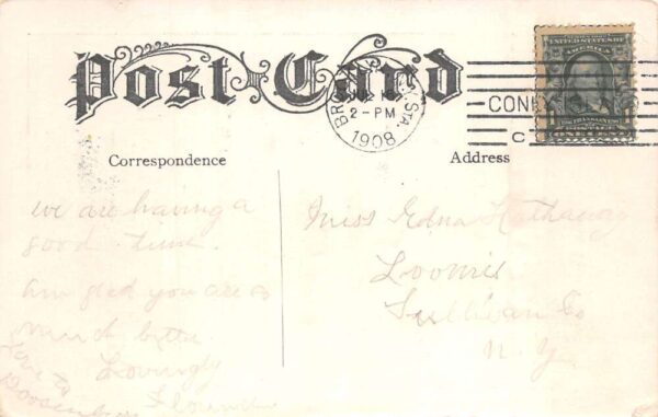 Coney Island New York Greetings Red Lantern Vintage Postcard AA102488 - Image 2