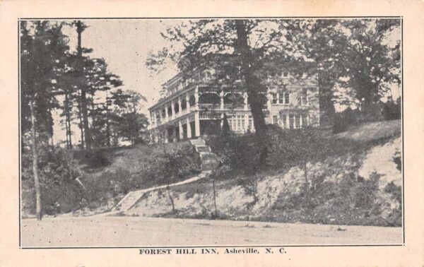 Asheville North Carolina Forest Hill Inn Vintage Postcard AA102506