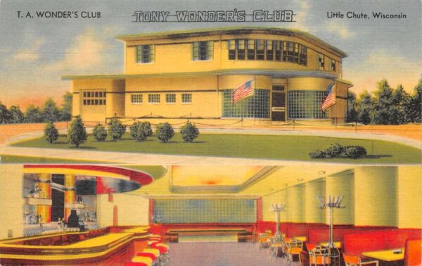 Little Chute Wisconsin TA Wonder's Club Vintage Postcard AA102518