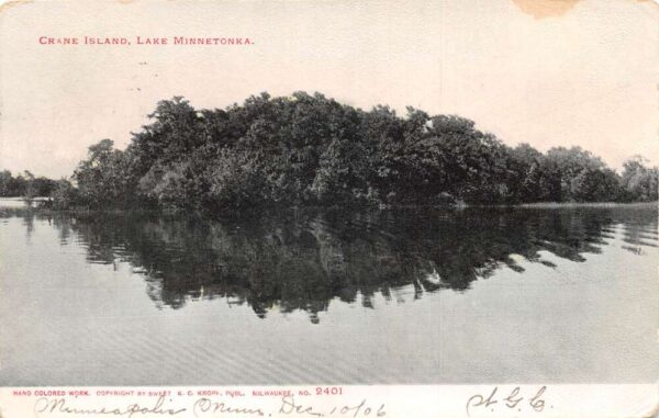 Crane Island Minnesota Lake Minnetonka Scenic View Vintage Postcard AA86177