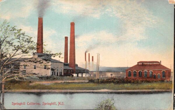 Springhill Nova Scotia Canada Springhill Collieries Factory Postcard AA86204