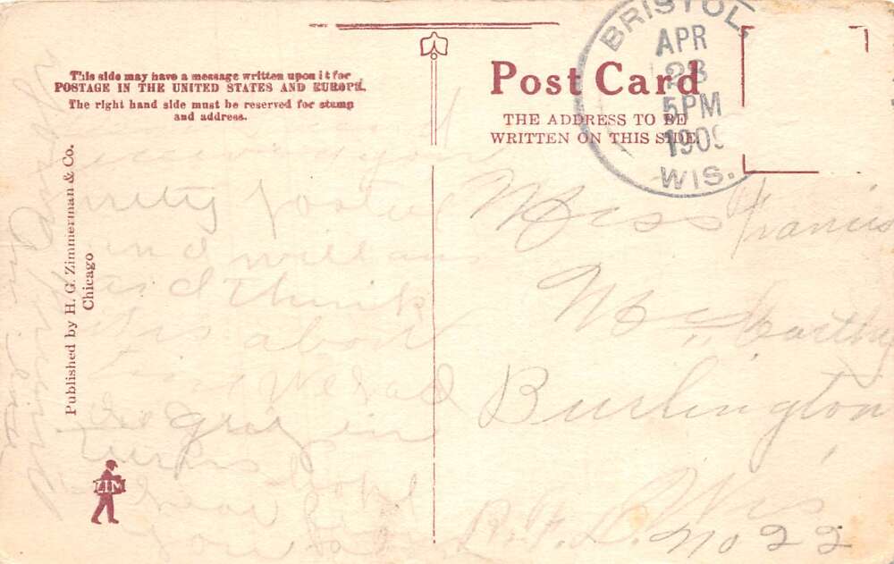 Kansasville Wisconsin Eagle Lake Swimming Vintage Postcard AA86206 - Image 2