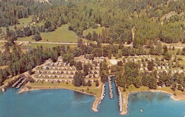 Hope Idaho Jeb and Margaret's Trailer Haven Aerial View Vintage Postcard AA86223