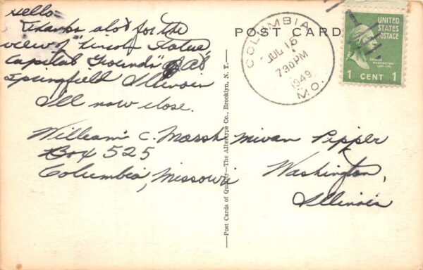 Columbia Missouri Missouri Store Co Building Vintage Postcard AA86224 - Image 2