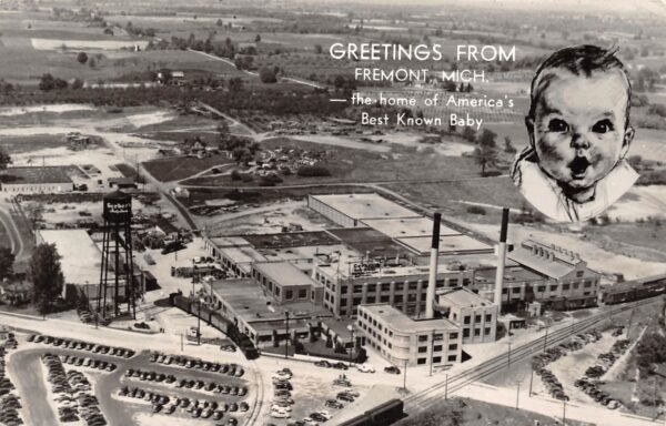 Fremont Michigan Gerber Products Co., Real Photo Vintage Postcard U20044