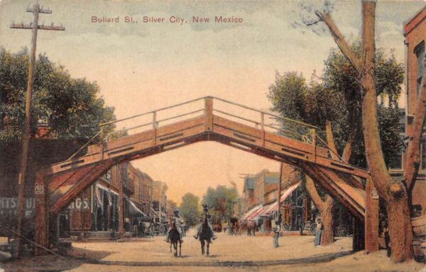 Silver City New Mexico Bullard Street Archway Vintage Postcard AA86297