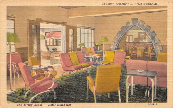 Playas Ecuador ? Hotel Humboldt Living Room Interior Postcard AA86301