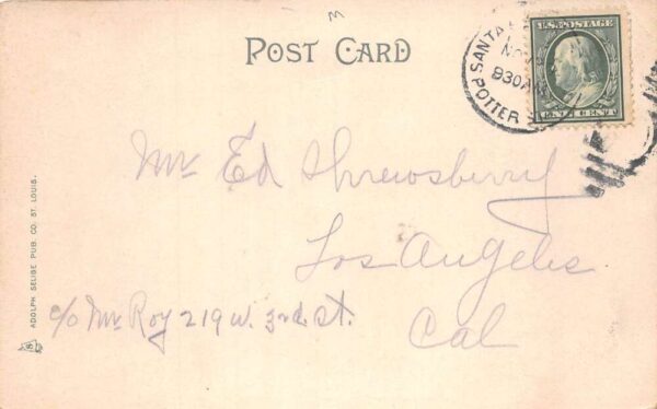 Santa Barbara California Potter Hotel Interior View Vintage Postcard AA86302 - Image 2