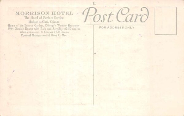 Chicago California Morrison Hotel Terrace Garden Dining Room Postcard AA86303 - Image 2
