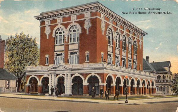 Shreveport Louisiana BPOE Building New Elks Home Vintage Postcard AA86339
