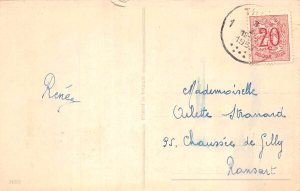 New Year Greetings Pigs Snowman and Lady Bugs Vintage Postcard AA86340 - Image 2