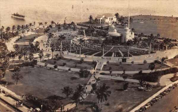 Miami Florida Bayfront Park and Bandstand Real Photo Postcard AA86462