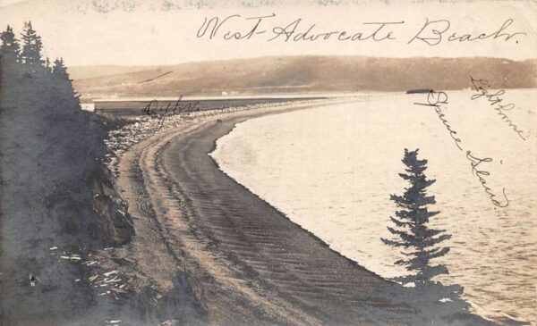 West Advocate Beach Canada Birds Eye View Real Photo Vintage Postcard AA86472