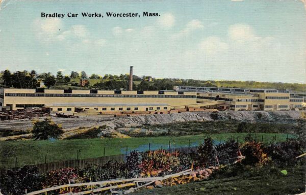 Worcester Massachusetts Bradley Car Works Scenic View Vintage Postcard AA86475