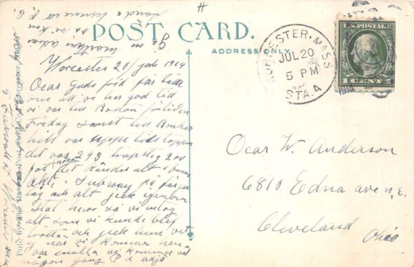 Worcester Massachusetts Bradley Car Works Scenic View Vintage Postcard AA86475 - Image 2