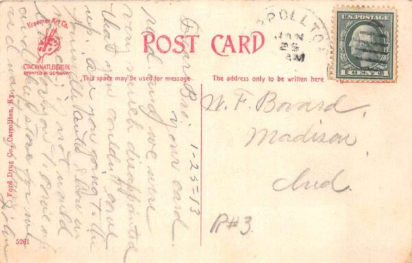Carrollton Kentucky Post Office Vintage Postcard AA86476 - Image 2