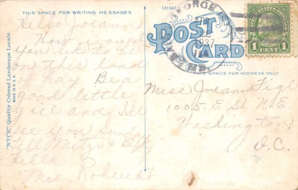 St George Island Maryland Greetings Horses Transporting Hay Postcard AA86507 - Image 2