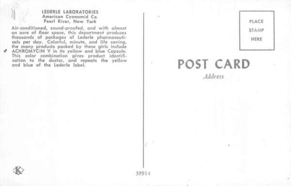 Pearl River New York Lederle Laboratories Pharmaceutical Factory PC AA86514 - Image 2