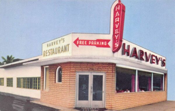 Miami Florida Harvey's Restaurant Vintage Postcard AA86517