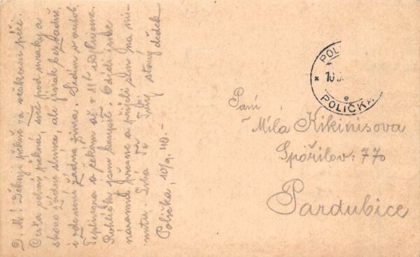 Policka Austria Hungry Czech Republic Birds Eye View Real Photo Postcard AA86629 - Image 2