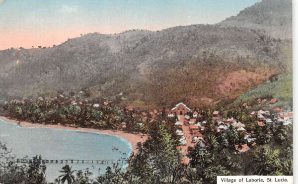 Laborie St Lucia Birds Eye View Vintage Postcard AA86630