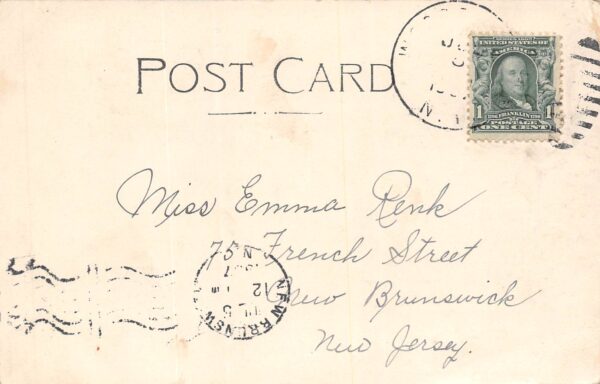 Woodbourne New York Ox Cart, Town Scene, Undivided Back, Vintage PC U23910 - Image 2