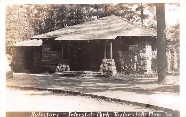 Taylors Falls Minnesota Interstate Park, Refectory, Real Photo, Postcard U23937