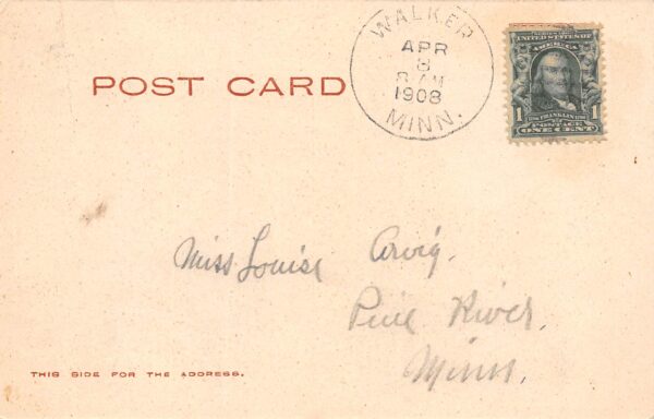 Walker Minnesota School House, Leech Lake Agency, Undivided Back, PC U23959 - Image 2