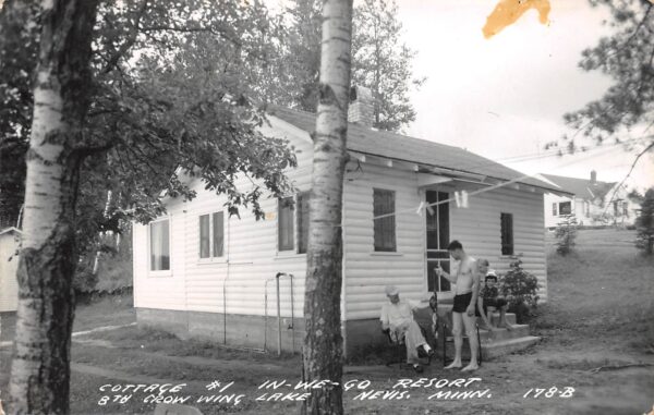 Nevis Minnesota Cottage #1, In-We-Go Resort, 8th Crow Lake, Vintage RPPC U23970