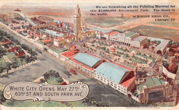 Chicago Illinois White City Amusement Park Vintage Non PC Back AA102771