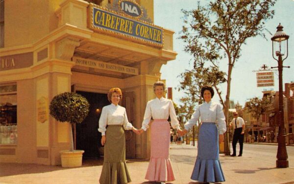 Disneyland Carefree Corner INA Insurance Co Women Vintage Postcard AA102772
