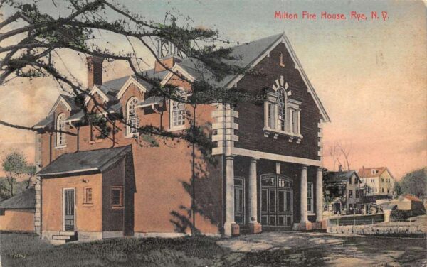 Rye New York Milton Fire House Vintage Postcard AA102783