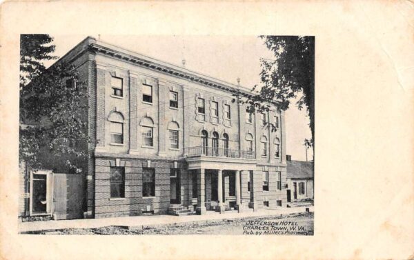 Charlestown West Virginia Jefferson Hotel Vintage Postcard AA102787